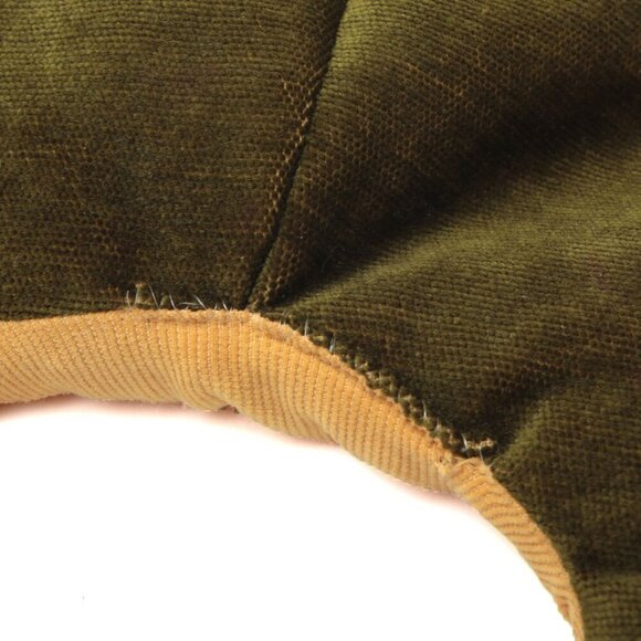 Vintage Handmade Corduroy Bean Bag Frog Stuffed Animal Plush Toy 1980s Green - Picture 6 of 9